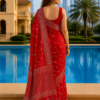 Red Mul Mul Cotton Saree